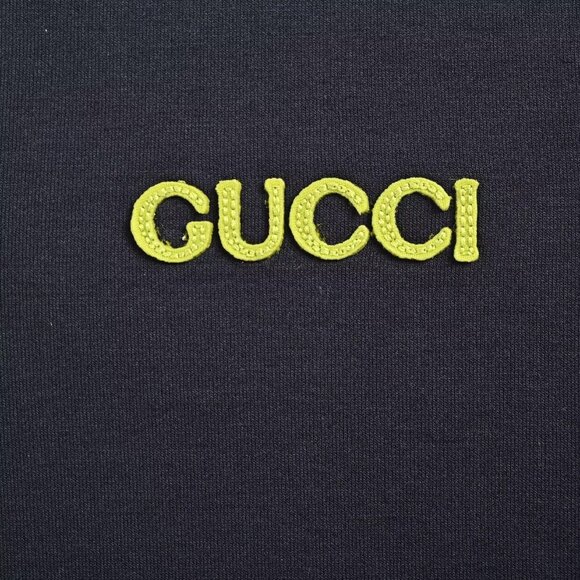 GUCCI SS25 Logo patch knitted half-zip long-sleeved sweatshirt S - Picture 7 of 8